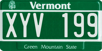 VT license plate XYV199