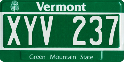 VT license plate XYV237