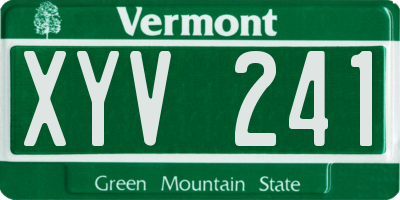VT license plate XYV241