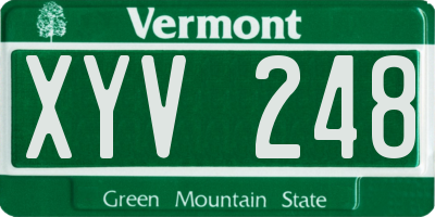 VT license plate XYV248