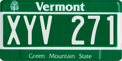 VT license plate XYV271