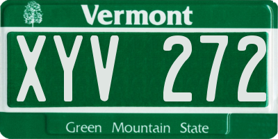 VT license plate XYV272
