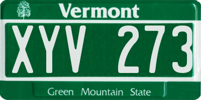 VT license plate XYV273
