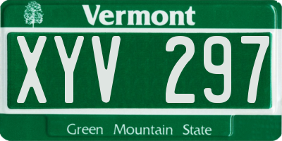 VT license plate XYV297