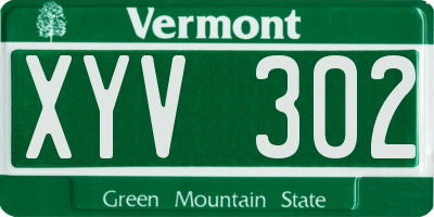 VT license plate XYV302