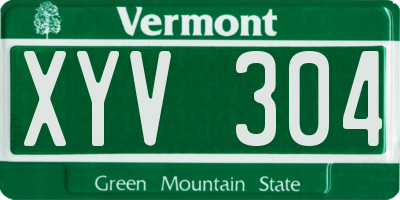 VT license plate XYV304