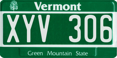 VT license plate XYV306