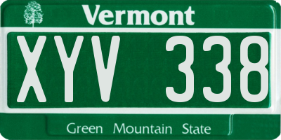 VT license plate XYV338