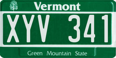 VT license plate XYV341