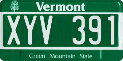 VT license plate XYV391