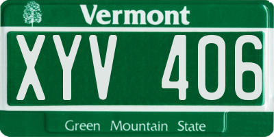 VT license plate XYV406