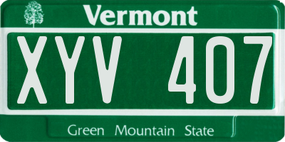 VT license plate XYV407