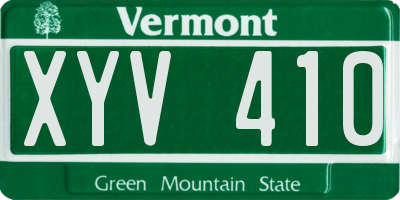 VT license plate XYV410