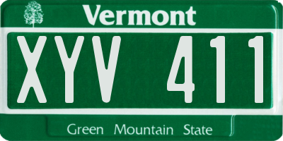 VT license plate XYV411