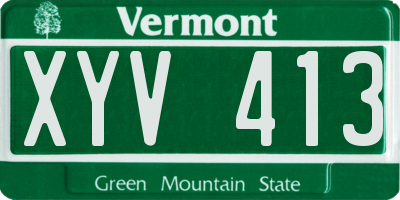 VT license plate XYV413