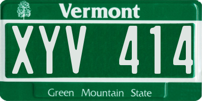 VT license plate XYV414