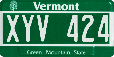 VT license plate XYV424