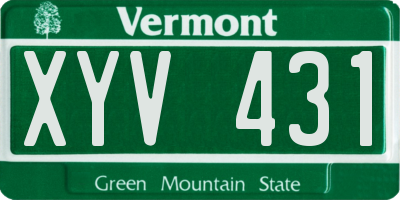 VT license plate XYV431