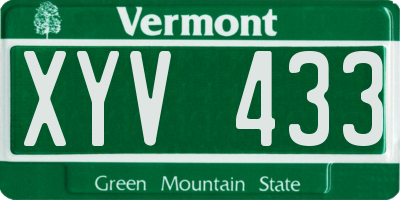 VT license plate XYV433