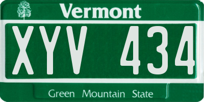 VT license plate XYV434
