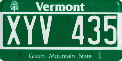 VT license plate XYV435