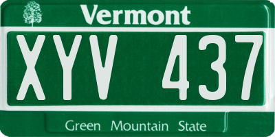 VT license plate XYV437