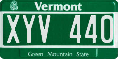 VT license plate XYV440