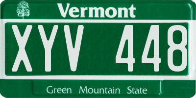 VT license plate XYV448