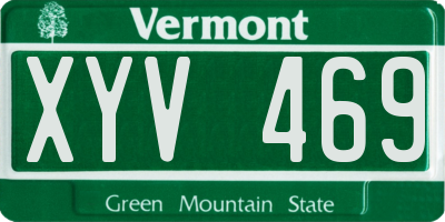 VT license plate XYV469