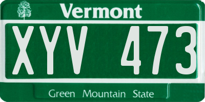 VT license plate XYV473