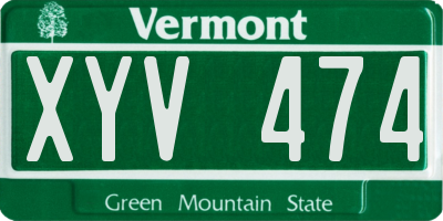 VT license plate XYV474
