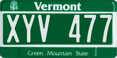 VT license plate XYV477