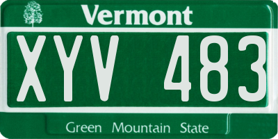 VT license plate XYV483