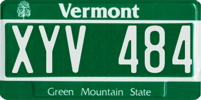 VT license plate XYV484