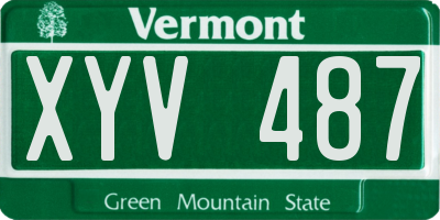 VT license plate XYV487
