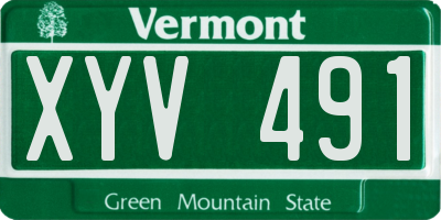 VT license plate XYV491