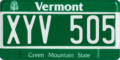 VT license plate XYV505