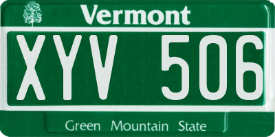VT license plate XYV506