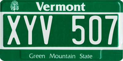 VT license plate XYV507