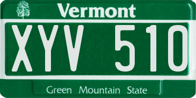 VT license plate XYV510