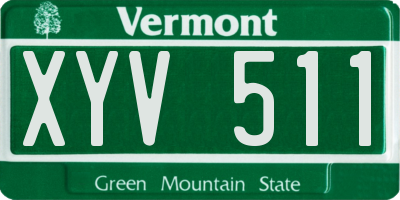 VT license plate XYV511