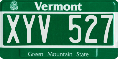 VT license plate XYV527