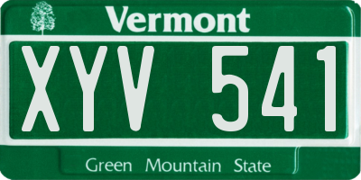 VT license plate XYV541