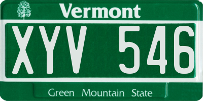 VT license plate XYV546