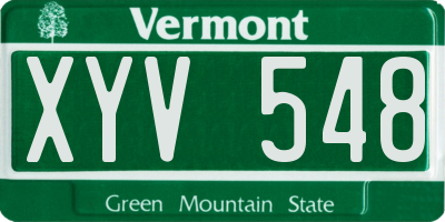 VT license plate XYV548