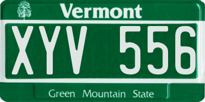VT license plate XYV556