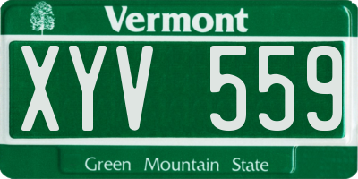 VT license plate XYV559