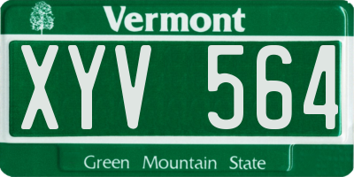 VT license plate XYV564