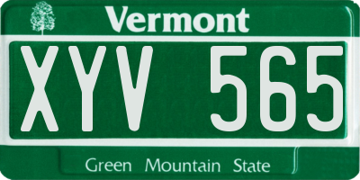 VT license plate XYV565