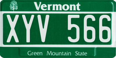 VT license plate XYV566